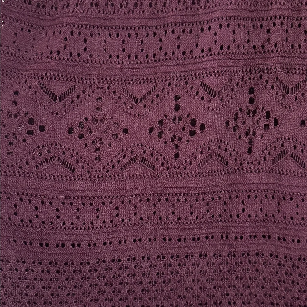 White House Black Market Plum Lace Midi Skirt